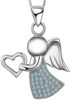 Limana Kette mit Anhänger Damen Frauen Mädchen Kinder 925 Silber Engelkette Schutzengel (inkl. Geschenkdose)