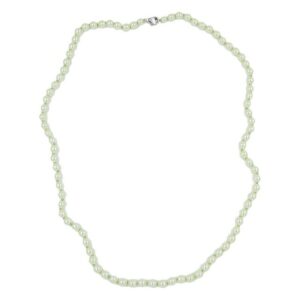 unbespielt Collier Modeschmuck Kette Glasperlenkette mintgrün geknotet 60 cm