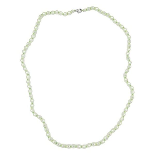 unbespielt Collier Modeschmuck Kette Glasperlenkette mintgrün geknotet 60 cm