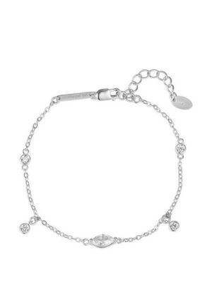 Hey Happiness Charm-Armband Silber Zirkonia 18K Vergoldet