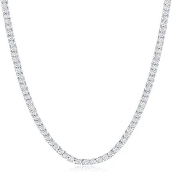 ROUGEMONT Collier Luxuriöse Damen Tennishalskette Collier Annabella 4mm Silber 45 cm