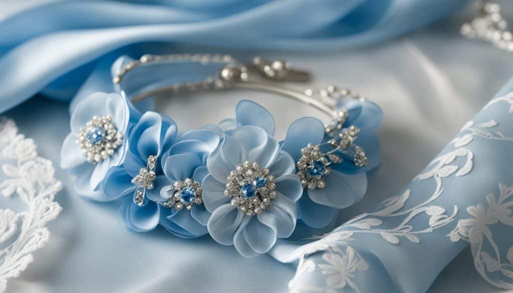 Blaue Brautaccessoires