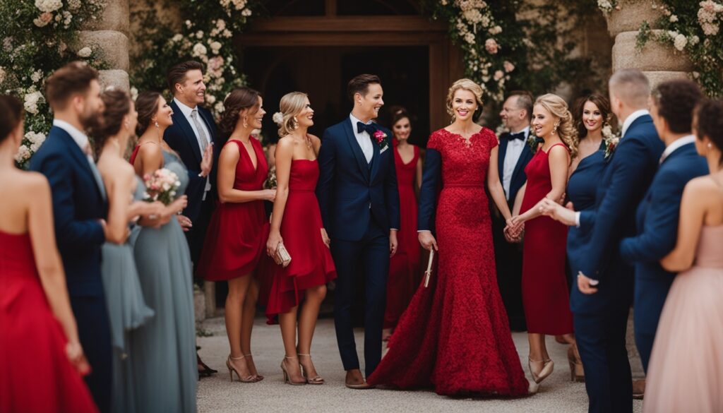 Rotes Kleid Hochzeit