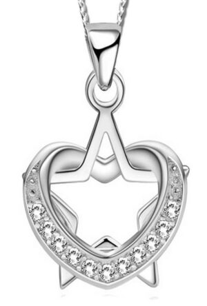 Limana Herzkette 3in1 Damen Frauen 925 Silber Kette mit Herz Stern Anhänger (inkl. Geschenkdose)