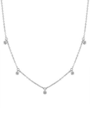 Hey Happiness Charm-Kette Damen Silber 925 Kristalle