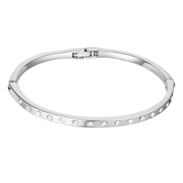 LÖB Armband Armband Armreif Edelstahl Zirkonia Silber Dünn