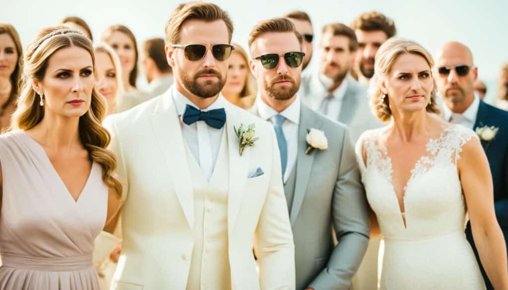 unpassende Hochzeitsoutfits